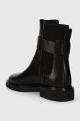 Шкіряні черевики Tory Burch DOUBLE T CHELSEA BOOT жіночі колір чорний на плоскому ходу 152831-004