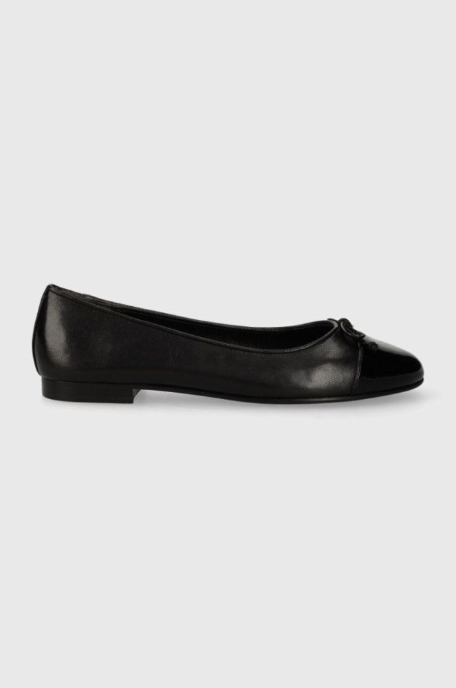 Шкіряні балетки Tory Burch CAP-TOE BALLET колір чорний  154511-004 фото 2