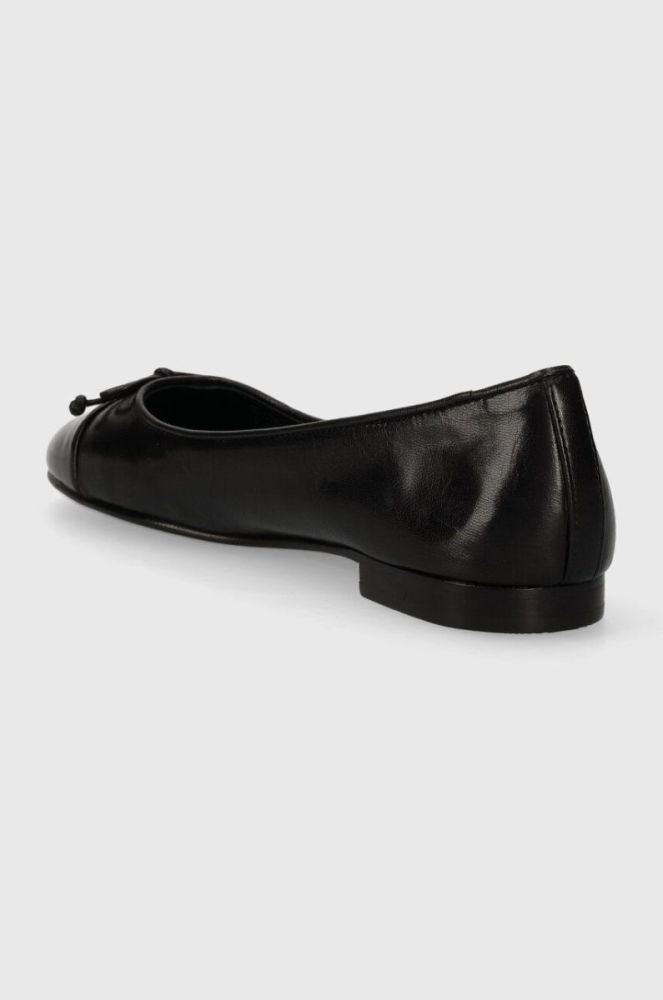 Шкіряні балетки Tory Burch CAP-TOE BALLET колір чорний  154511-004 фото 4