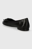 Шкіряні балетки Tory Burch CAP-TOE BALLET колір чорний  154511-004