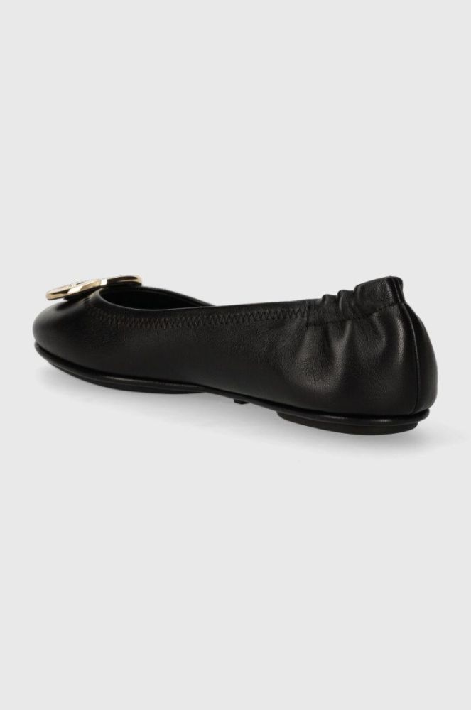 Шкіряні балетки Tory Burch MINNIE TRAVEL BALLET колір чорний  50393-013 фото 3