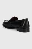 Шкіряні мокасини Tory Burch CLASSIC LOAFER жіночі колір чорний на плоскому ходу 150907-006