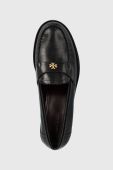 Шкіряні мокасини Tory Burch CLASSIC LOAFER жіночі колір чорний на плоскому ходу 150907-006