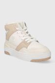 Шкіряні кросівки Tommy Hilfiger TH HI BASKET SNEAKER колір бежевий FW0FW07308