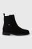Замшеві черевики Tommy Hilfiger TOMMY ESSENTIALS BOOT жіночі колір чорний на плоскому ходу FW0FW07474