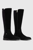 Чоботи Tommy Hilfiger TOMMY ESSENTIALS LONGBOOT жіночі колір чорний на плоскому ходу FW0FW07476