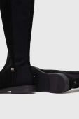 Чоботи Tommy Hilfiger TOMMY ESSENTIALS LONGBOOT жіночі колір чорний на плоскому ходу FW0FW07476