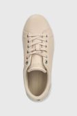 Шкіряні кросівки Tommy Hilfiger GOLDEN HW COURT SNEAKER колір бежевий FW0FW07560