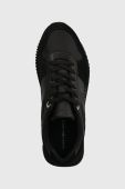 Шкіряні кросівки Tommy Hilfiger TH ESSENTIAL RUNNER колір чорний FW0FW07585