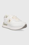 Шкіряні кросівки Tommy Hilfiger TH ELEVATED FEMININE RUNNER GLD колір білий FW0FW07306 (3499366)