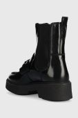 Шкіряні черевики Tommy Hilfiger TH HARDWARE LOAFER BOOT жіночі колір чорний на плоскому ходу FW0FW07317