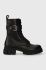 Шкіряні черевики Tommy Hilfiger COOL FEMININE BIKERBOOT жіночі колір чорний на плоскому ходу FW0FW07322 Шкіряні черевики Tommy Hilfiger COOL FEMININE BIKERBOOT жіночі колір чорний на плоскому ходу FW0FW07322