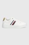 Шкіряні кросівки Tommy Hilfiger ELEVATED GLOBAL STRIPES SNEAKER колір білий FW0FW07446 Шкіряні кросівки Tommy Hilfiger ELEVATED GLOBAL STRIPES SNEAKER колір білий FW0FW07446