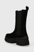 Замшеві черевики Tommy Hilfiger ESSENTIAL SUEDE CHELSEA BOOT жіночі колір чорний на платформі FW0FW07489 Замшеві черевики Tommy Hilfiger ESSENTIAL SUEDE CHELSEA BOOT жіночі колір чорний на платформі FW0FW07489