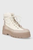 Черевики Tommy Hilfiger TH MONOGRAM OUTDOOR BOOT жіночі колір білий на плоскому ходу утеплене FW0FW07502