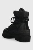 Черевики Tommy Hilfiger TH MONOGRAM OUTDOOR BOOT жіночі колір чорний на плоскому ходу утеплене FW0FW07502 Черевики Tommy Hilfiger TH MONOGRAM OUTDOOR BOOT жіночі колір чорний на плоскому ходу утеплене FW0FW07502