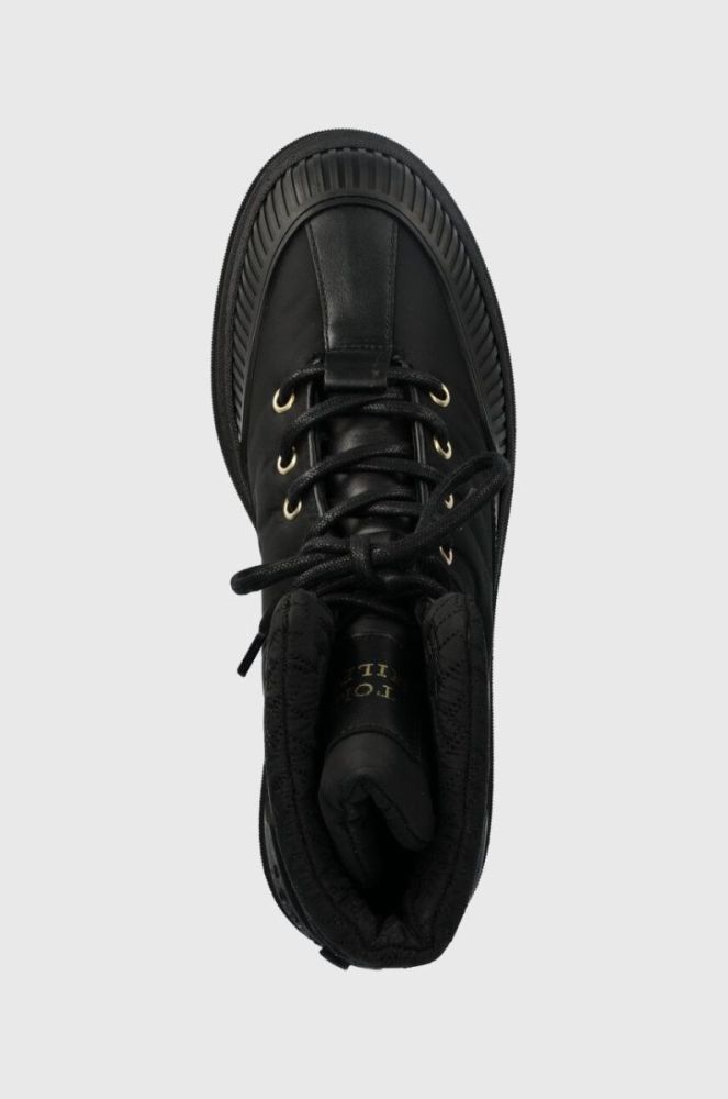 Черевики Tommy Hilfiger TH MONOGRAM OUTDOOR BOOT жіночі колір чорний на плоскому ходу утеплене FW0FW07502 фото 4