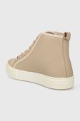 Шкіряні кросівки Tommy Hilfiger VULC TH LEATHER SNEAKER HI колір бежевий FW0FW07550