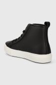 Шкіряні кросівки Tommy Hilfiger VULC TH LEATHER SNEAKER HI колір чорний FW0FW07550