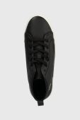 Шкіряні кросівки Tommy Hilfiger VULC TH LEATHER SNEAKER HI колір чорний FW0FW07550