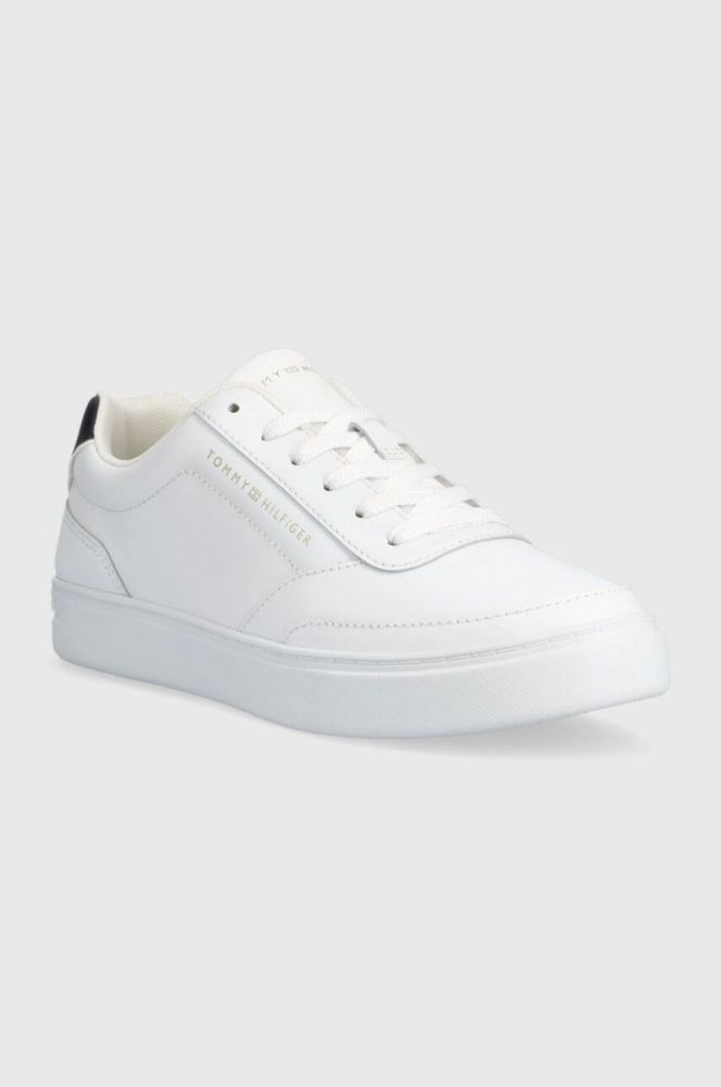 Шкіряні кросівки Tommy Hilfiger TH ELEVATED CLASSIC SNEAKER колір білий FW0FW07567 фото 2