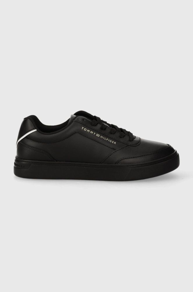 Шкіряні кросівки Tommy Hilfiger TH ELEVATED CLASSIC SNEAKER колір чорний FW0FW07567