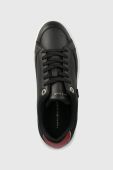 Шкіряні кросівки Tommy Hilfiger TH ELEVATED COURT SNEAKER колір чорний FW0FW07568