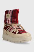 Зимові чоботи Tommy Hilfiger TARTAN SNOWBOOT колір бежевий FW0FW07612