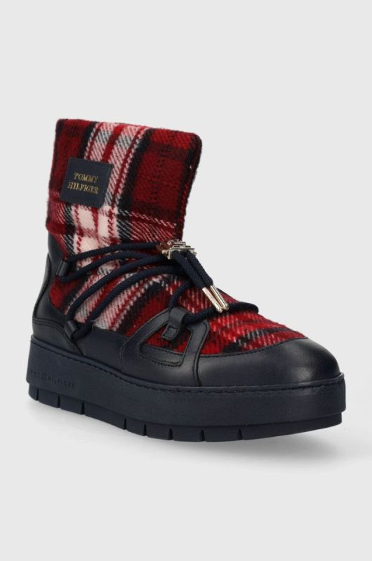 Зимові чоботи Tommy Hilfiger TARTAN SNOWBOOT колір синій FW0FW07612 фото 2