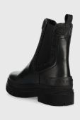 Черевики Tommy Hilfiger FEMININE FELT CHELSEA BOOTIE жіночі колір чорний на плоскому ходу утеплене FW0FW07655