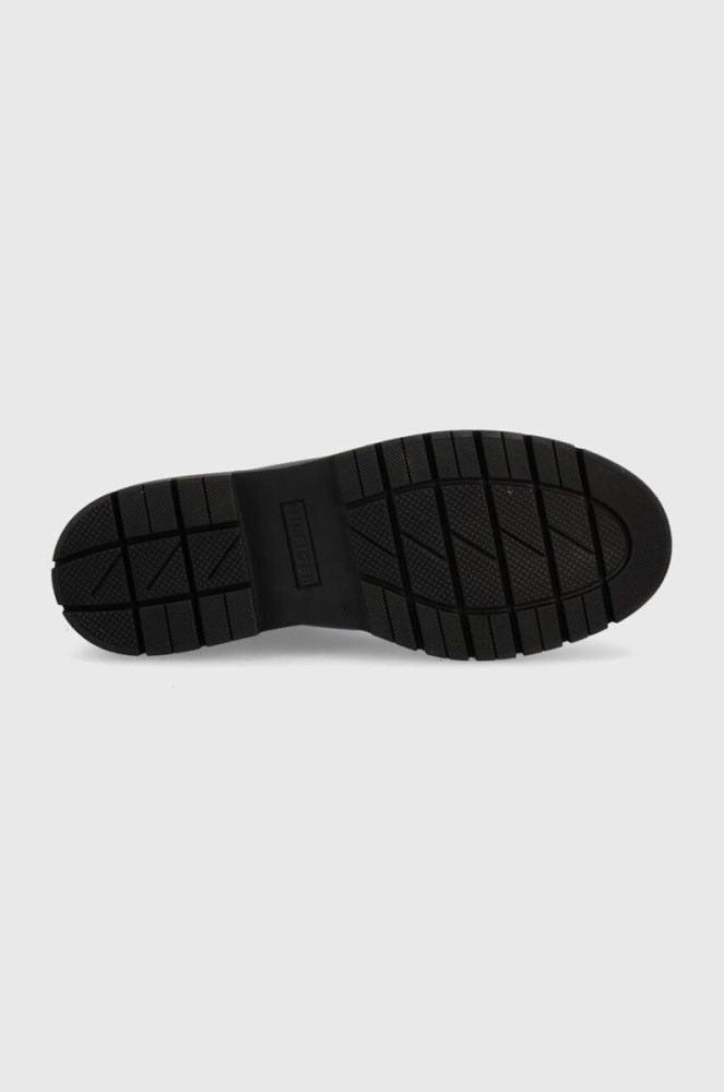 Черевики Tommy Hilfiger FEMININE FELT CHELSEA BOOTIE жіночі колір чорний на плоскому ходу утеплене FW0FW07655 фото 5