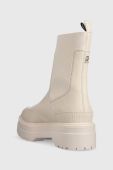 Черевики Tommy Hilfiger FEMININE RUBBERIZED THERMO BOOT колір бежевий на платформі FW0FW07475 Черевики Tommy Hilfiger FEMININE RUBBERIZED THERMO BOOT колір бежевий на платформі FW0FW07475