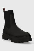 Черевики Tommy Hilfiger FEMININE RUBBERIZED THERMO BOOT колір чорний на платформі FW0FW07475 Черевики Tommy Hilfiger FEMININE RUBBERIZED THERMO BOOT колір чорний на платформі FW0FW07475