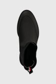 Черевики Tommy Hilfiger FEMININE RUBBERIZED THERMO BOOT колір чорний на платформі FW0FW07475 Черевики Tommy Hilfiger FEMININE RUBBERIZED THERMO BOOT колір чорний на платформі FW0FW07475
