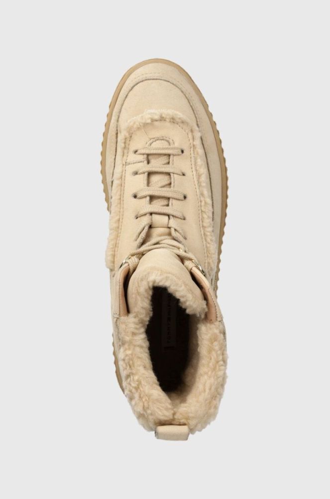 Кросівки Tommy Hilfiger ESSENTIAL LACE UP WARMBOOTIE колір бежевий FW0FW07503 фото 4