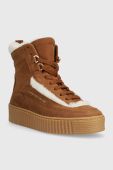 Кросівки Tommy Hilfiger ESSENTIAL LACE UP WARMBOOTIE колір коричневий FW0FW07503