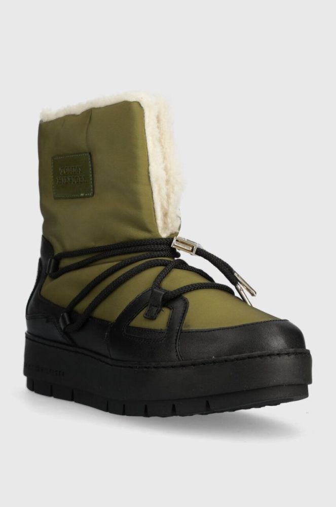 Зимові чоботи Tommy Hilfiger TOMMY ESSENTIAL SNOWBOOT колір зелений FW0FW07504 фото 2