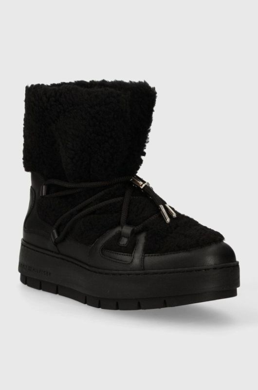 Зимові чоботи Tommy Hilfiger TOMMY TEDDY SNOWBOOT колір чорний FW0FW07505 фото 2