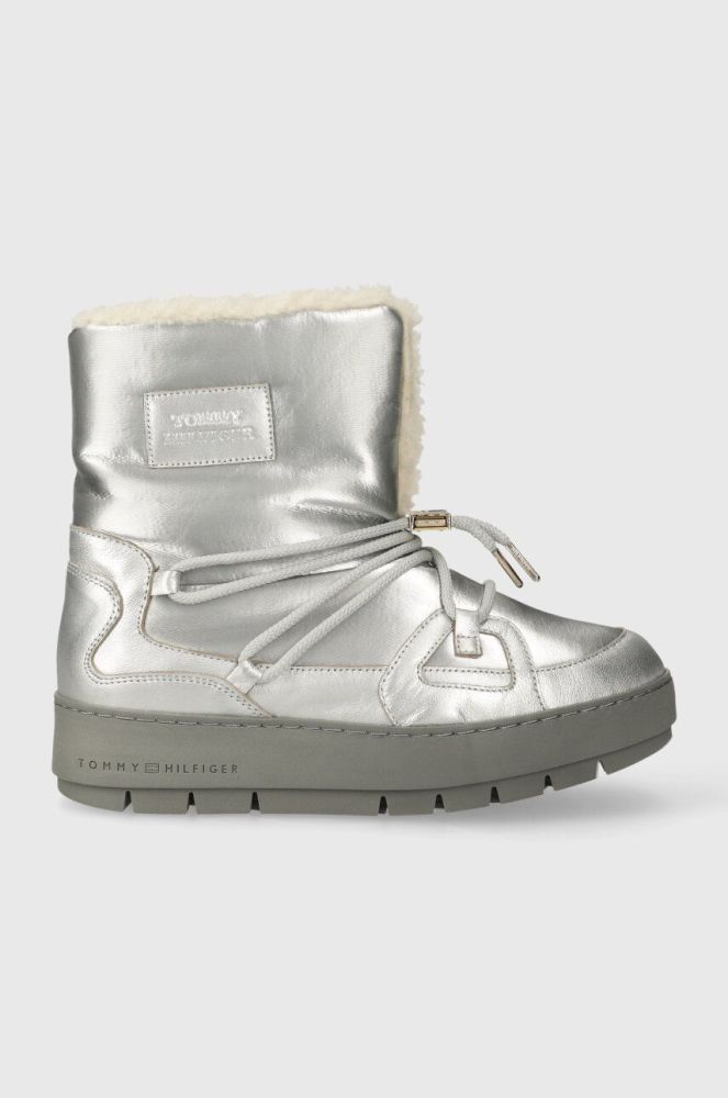 Зимові чоботи Tommy Hilfiger TOMMY ESSENTIAL SILVER SNOWBOOT колір срібний FW0FW07506