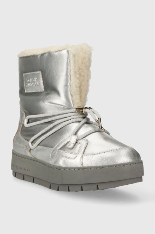 Зимові чоботи Tommy Hilfiger TOMMY ESSENTIAL SILVER SNOWBOOT колір срібний FW0FW07506 фото 2