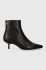 Шкіряні черевики Tommy Hilfiger POINTY KITTEN HEEL BOOT жіночі колір чорний маленький підбор FW0FW07538
