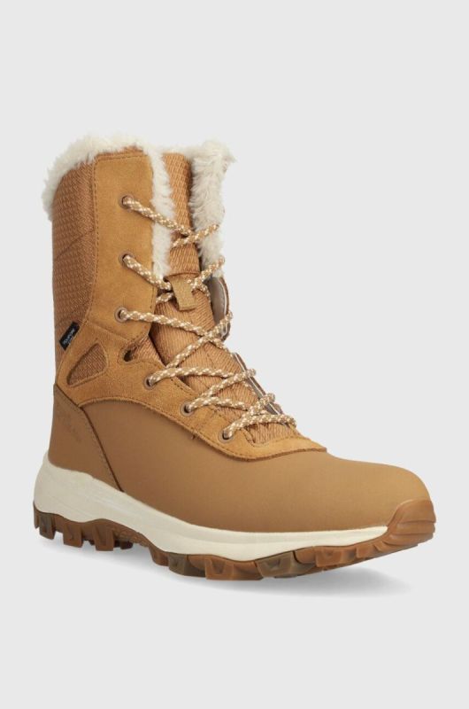 Зимові чоботи Jack Wolfskin Everquest Texapore Snow High колір бежевий фото 2