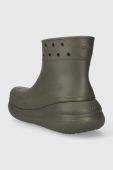 Гумові чоботи Crocs Classic Crush Rain Boot жіночі колір зелений 207946
