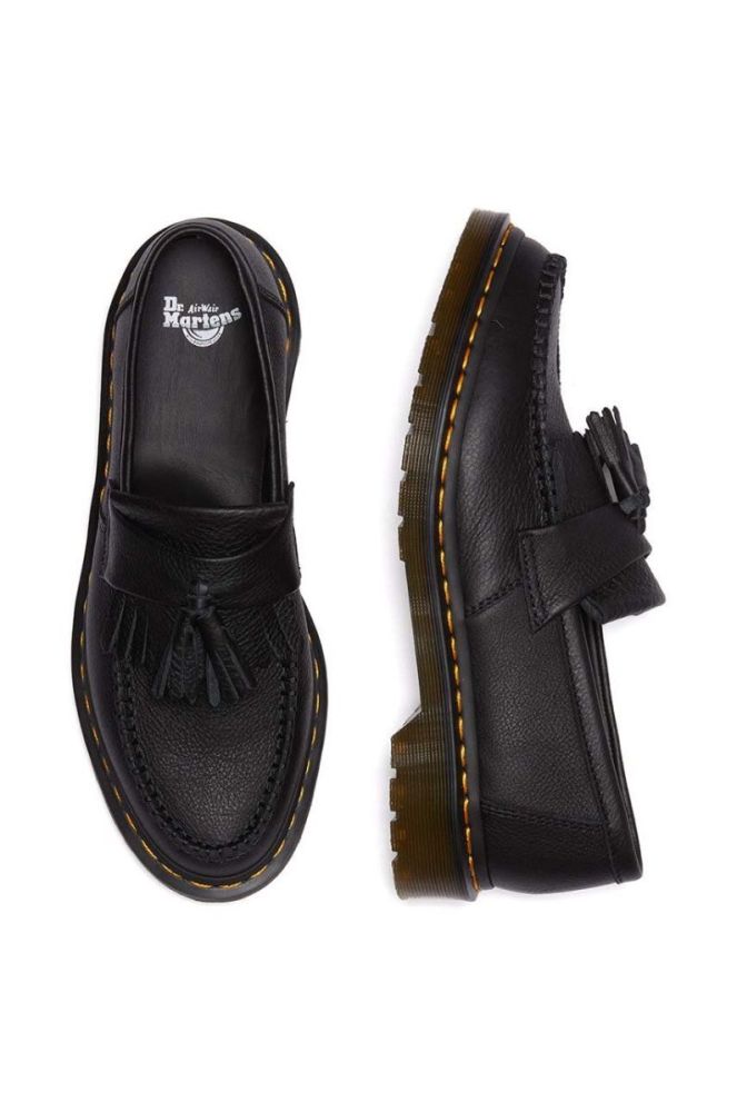 Шкіряні мокасини Dr. Martens Adrian жіночі колір чорний на плоскому ходу DM22760001 фото 6