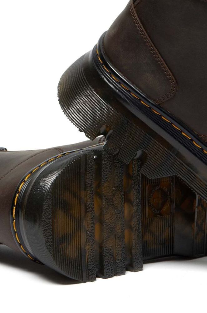 Шкіряні черевики Dr. Martens Tarik жіночі колір коричневий на плоскому ходу DM27024207 фото 4