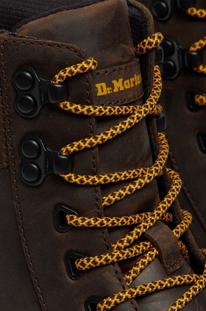 Шкіряні черевики Dr. Martens Tarik жіночі колір коричневий на плоскому ходу DM27024207 фото 5
