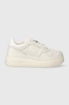 Шкіряні кросівки Tommy Jeans TJW RETRO BASKET FLATFORM CHARM колір білий EN0EN02245 Шкіряні кросівки Tommy Jeans TJW RETRO BASKET FLATFORM CHARM колір білий EN0EN02245