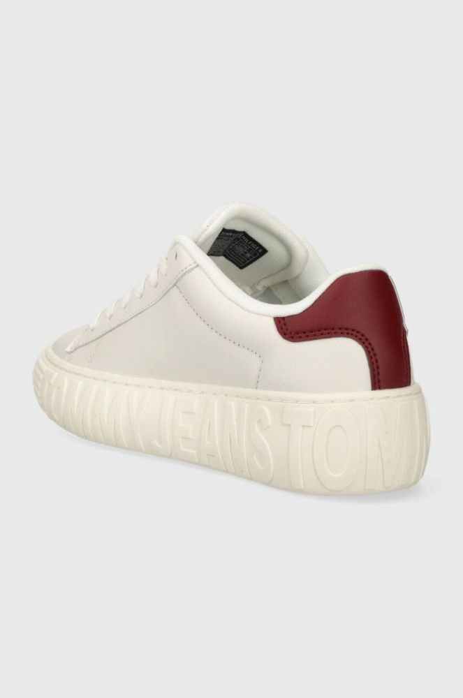 Шкіряні кросівки Tommy Jeans TJW NEW CUPSOLE LEATH LC колір білий EN0EN02273 фото 3