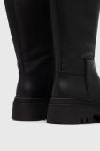 Шкіряні чоботи Tommy Jeans TJW FASHION HIGH SHAFT жіночі колір чорний на плоскому ходу EN0EN02288 Шкіряні чоботи Tommy Jeans TJW FASHION HIGH SHAFT жіночі колір чорний на плоскому ходу EN0EN02288