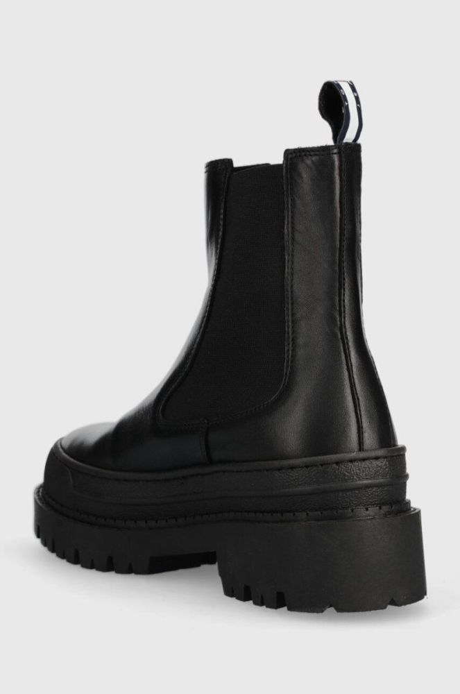 Шкіряні черевики Tommy Jeans TJW CHELSEA FOXING BOOT жіночі колір чорний на платформі EN0EN02289 фото 3